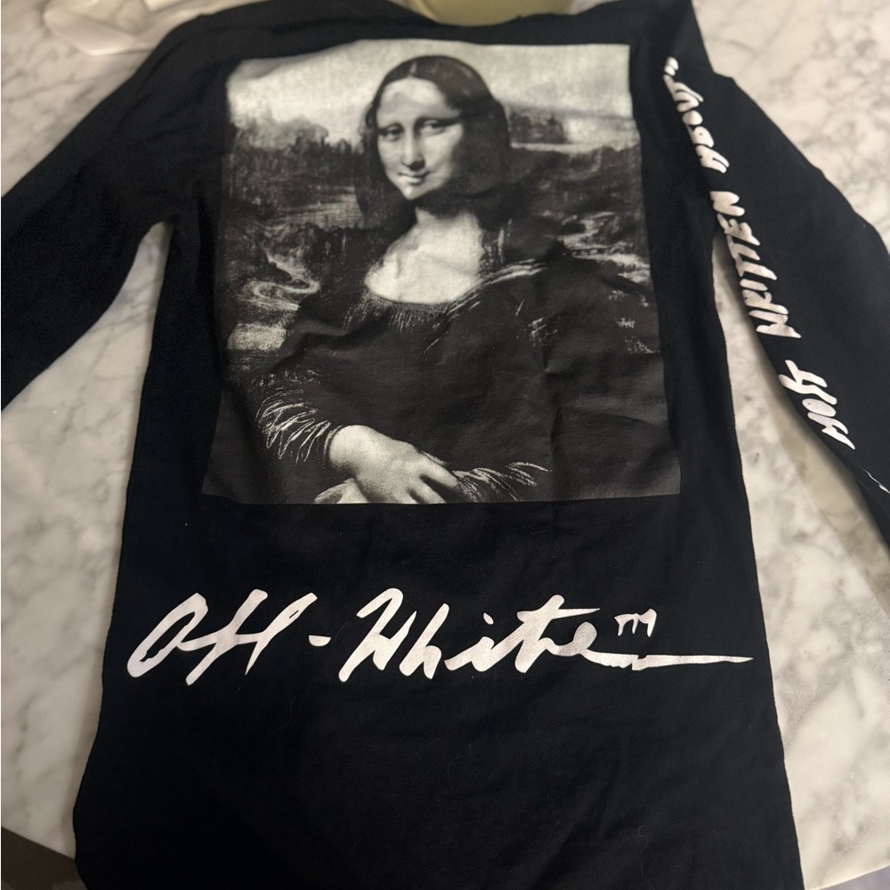 Off-White Black Mona Lisa Graphic Tee
